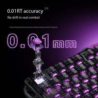 GravaStar Mercury V75 Lite 75% Wired Hall Effect Keyboard 8K Hz 0.01mm RT Hot Swappable Transparent RGB for PC Gaming