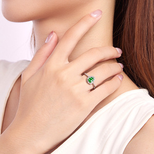 Tự Nhiên Jadeite Bầu Nhẫn Thời Trang Nhẫn Cho Phụ Nữ Có Thể Điều Chỉnh Cho Thẩm Định Giấy Chứng Nhận D051 - Product Image 5