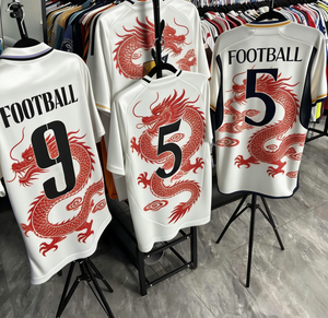 定制批发皇家马德里泰国品质复古主/客场足球球衣DIY男女通用短袖S-4XL - Product Image 1