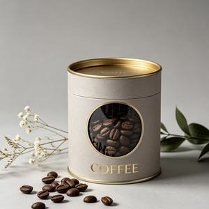 High Quality Child‑Resistant <b>Coffee</b> Paper Tube Food Safe Airtight <b>Can</b> for <b>Coffee</b> Bean Gift Packaging - Product Image 1