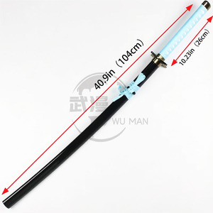 Katana d'anime non affûté de 40,9 pouces, réplique de Zanpakuto Hyorinmaru de Toshiro <span class=keywords><strong>Hitsugaya</strong></span> (<span class=keywords><strong>Bleach</strong></span>) pour cosplay et exposition - Product Image 2