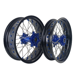 Juego de Ruedas Delanteras y Traseras de Aleación de Aluminio CNC de 16 y 17 Pulgadas para Motocicleta <span class=keywords><strong>Yamaha</strong></span> YZ 250F 2008, Estilo Supermoto y <span class=keywords><strong>Supermotard</strong></span> - Product Image 1