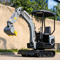 Mini Excavator 1.2 Ton Langsung dari Pabrik, Mesin EPA, Crawler Mini Digger Kubota, Mesin Excavator Kecil dengan Bucket Thumb