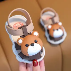 Sandales d'été pour bébés, garçons et filles, chaussures d'ours de dessin animé mignon, sandales pour enfants