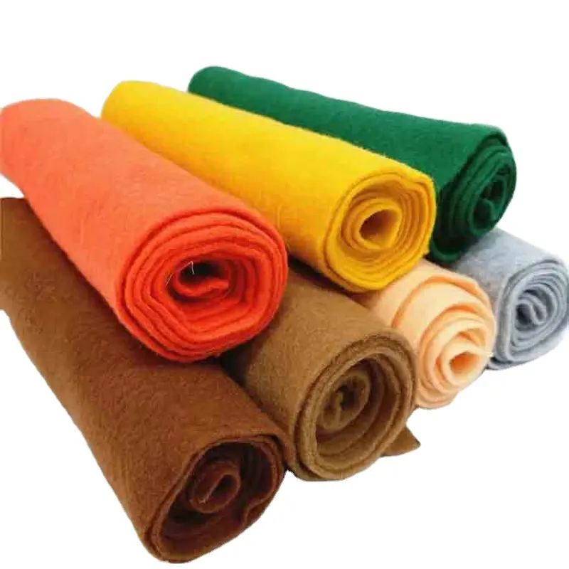 Color suave fieltro lana 100% 1 mm 2 mm 3 mm fieltro lana tela rollo fabricantes precio Color lana fieltro venta bien