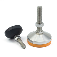 Pied de nivellement universel pivotant en acier inoxydable 304 D50 M8 antidérapant pour machines, équipements médicaux et mobilier