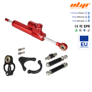 Amortisseur de direction rouge avec support de fixation pour trottinette électrique Ausom Gallop Kukirin, support modifié en aluminium et acier - Product Image 1