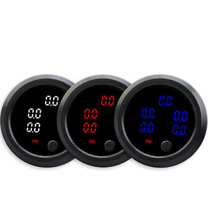 새로운 업그레이드 5 in 1 PSI/BAR 스위치 디스플레이 에어 서스펜션 게이지 에어 라이드 공기 압력 게이지 0-220 PSI (5 개 1/8NPT 센서 포함) - Product Image 1