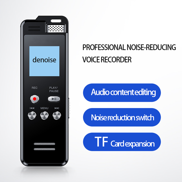 Factory Digital Voice Recorder USB WAV/MP3 Formats One-Click Recording Music Playback Password Protection for Secure Recordings