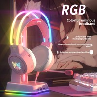 Casque de jeu filaire ONIKUMA X15 Pro avec haut-parleur de 50 mm, éclairage RGB, micro à double tête avec suppression du bruit, 3,5 mm pour PS5, PC, Xbox, Switch