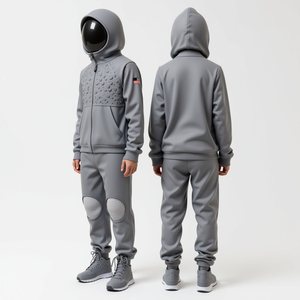 Conjuntos Deportivos Oversize de Algodón 100% Transpirable y Ecológico para Hombre, Bordados, de Dos Piezas, Estampados, para Otoño, Venta al Por Mayor - Product Image 2
