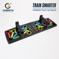 Kit de fitness multifonctionnel avec planche de pompes, bandes de résistance, rouleau abdominal et accessoires – Ensemble d'entraînement pliable pour la maison