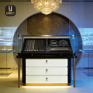 Vitrine à bijoux sur mesure avec panneaux en verre pare-balles, éclairage LED, serrure biométrique avancée, respectueuse de l'environnement, ODM, sécurité maximale - Product Image 3