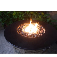 Table de feu en marbre Peaktop 40000 BTU, foyer extérieur au gaz, propane, pierres de lave écologiques, décoration de jardin, certifié ETL CE