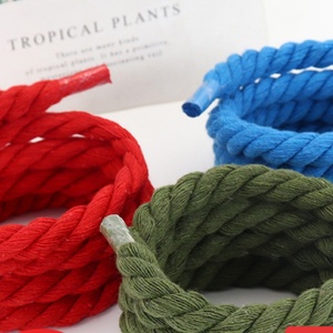 Lacci per Scarpe Personalizzati in Cotone 100% Naturale, Corda Intrecciata Rotonda da <span class=keywords><strong>8mm</strong></span>, Stampa Personalizzata - Product Image 1