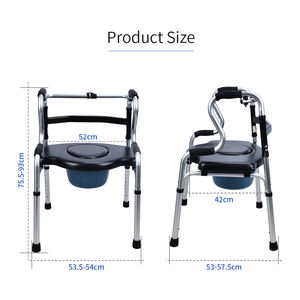 נוח רולר מתקפל תחבורה כיסא עבור אדם שלא ללכת מגבר ציוד נכים ציוד - Product Image 3