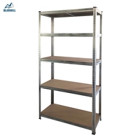 Étagères réglables robustes à 5 niveaux, étagère de rangement en métal avec capacité d'étagère de 600 kg, 180*160*60 cm, étagères d'entrepôt