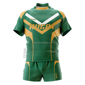 Maglia da Rugby Akilex maglia da calcio da <span class=keywords><strong>uomo</strong></span> abbigliamento da ginnastica pantaloncini da allenamento divise da calcio Design sublimato maglia da Super Rugby - Product Image 4