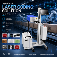Machine de marquage laser UV à haute vitesse, longueur d'onde 355 nm, code de date, numéro de lot, code DM GS1, pour plastique PP blanc