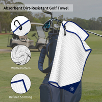 Serviette de golf en microfibre gaufrée imperméable Eastsunshine avec logo personnalisé, broderie, impression par sublimation, OEM, ODM, taille personnalisée