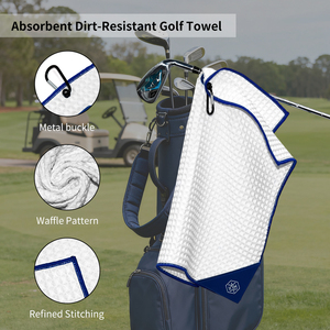 Serviette <span class=keywords><strong>de</strong></span> <span class=keywords><strong>golf</strong></span> en microfibre gaufrée imperméable Eastsunshine avec logo personnalisé, broderie, impression par sublimation, OEM, ODM, <span class=keywords><strong>taille</strong></span> personnalisée - Product Image 3
