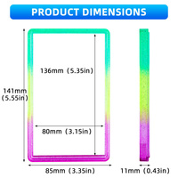 Étui de protection antichoc à couverture intégrale pour slab PSA, couleur dégradée scintillante avec plaque transparente, anti-jaunissement