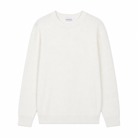 Pull tricoté à col rond pour homme, vente en gros directe usine, 7GG, uni, coupe ajustée, extensible, respirant, chaud, manches longues, décontracté, couche de base