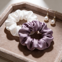 Accessoires de mode pour femmes Bandeau en satin solide personnalisé et chouchou en soie Vente en gros de bandeaux élastiques pour filles