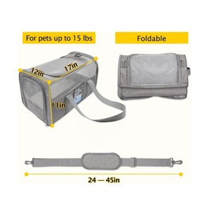 Sac de transport pliable et respirant pour animaux de compagnie - Sac à main pour petits chiens et chats - Product Image 3