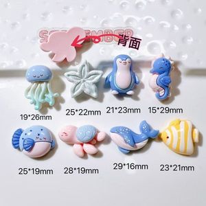 อุปกรณ์ตกแต่งรูปสัตว์ทะเลใสๆ ของ BZY Crafts สำหรับตกแต่งเคสมือถือ รองเท้า กิ๊บติดผม จี้น่ารัก ติดแก้ว ติดเสื้อผ้า ทำจากเรซิ่น - Product Image 5