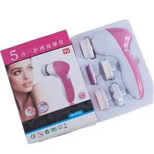 Limpiador Facial eléctrico 5 en 1, máquina de limpieza Facial, limpiador de poros de la piel, masaje blanqueador corporal, masajeador de belleza, Herramientas de limpieza