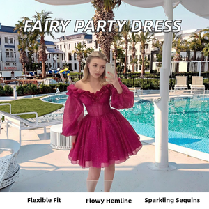 Vestido de Verano Popular Estilo Princesa Hada con Lentejuelas, Ilusión de Cintura Imperio, Tirantes Finos, Largo hasta la Rodilla, de Gasa, para Playa y Eventos Diarios - Product Image 2