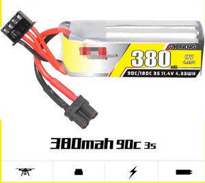HV 3S 11.4V 380mAh 90C/180C Lipo Battery <b>RC</b> Cars Boats <b>RC</b> <b>Helicopter</b> Quadcopter FPV Racing Drone Spare Parts - Product Image 2