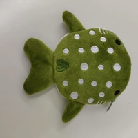WAALUU 13*12CM Porte-monnaie en forme de requin baleine de dessin animé, portefeuille kawaii, sac en peluche, organisateur de clés, écouteurs, pièces de monnaie, pochette zippée, cadeau pour enfants