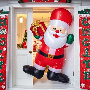Impermeable lindo alce de dibujos animados Santa Claus actividades festivas publicidad gigante inflable Navidad viejo hombre para fiesta al aire libre - Product Image 4