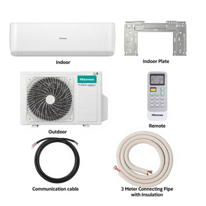 Climatiseur split Hisense 12000 BTU, refroidissement et chauffage, R32, commande intelligente WiFi, faible niveau sonore 28 dB, fréquence variable, classe domestique - Product Image 1