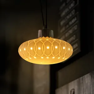 Lustre de teto fantástico, lustre de cerâmica moderno, luminária pendente, para teto, nórdico