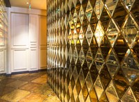Tuiles de verre miroir transparentes auto-coupantes 12x12 pour murs, tuiles de verre