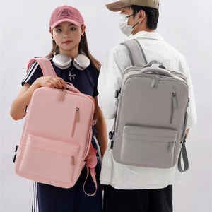 High-End Dual-Sided Waterproof Laptop Backpack PU Polyester Bag Zipper Cross-Border Fashion for Men Women's - Product Image 4