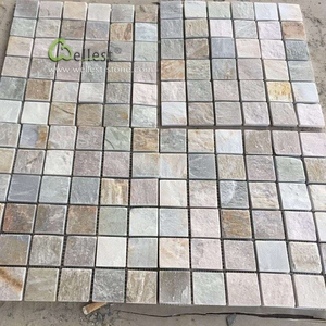 Gỗ Màu Vàng Đá Phiến Khảm Hoàn Thiện, Cho Gạch Lát Sàn Bên Ngoài, Hồ Bơi - Product Image 2