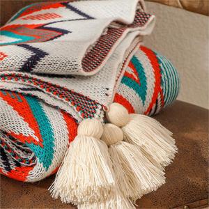 Couverture Bohème – <span class=keywords><strong>Plaid</strong></span> Décoratif <span class=keywords><strong>Ethnique</strong></span> Toutes Saisons pour Sieste <span class=keywords><strong>et</strong></span> Pieds de Lit - Product Image 6