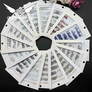 Cristales Redondos de Cristal con Base Plana para <span class=keywords><strong>Uñas</strong></span>, Tamaños Personalizados de SS3 a SS10, 6 Rejillas, para Accesorios de Bricolaje - Product Image 2