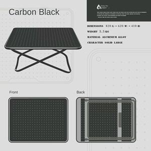 Table de camping en plein air pliante de grande taille de haute qualité en alliage d'aluminium Table de rassemblement de pique-nique pratique stable - Product Image 5