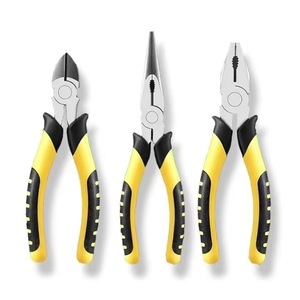 Alicates profesionales de 6 pulgadas de acero al carbono con mordazas lisas, cortadores de alambre, alicates de punta fina, herramientas multiusos para reparaciones de bricolaje - Product Image 1