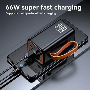 มินิพาวเวอร์แบงค์ <span class=keywords><strong>50000mAh</strong></span> แบบสองทิศทาง 66W ชาร์จเร็วพาวเวอร์แบงค์แบบพกพาเครื่องชาร์จแบตเตอรี่ภายนอกสำหรับไอโฟน เสี่ยวมี่ หัวเว่ย - Product Image 3