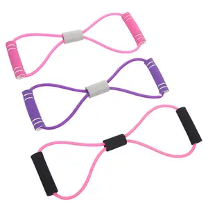 8 corde a forma di spalla per il fitness per la casa con apertura posteriore strumento di bellezza per tirare fascia elastica corda di tensione yoga fitness barella