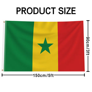 3X5FT 90x150cm 100% Poliéster Fabricante Venta al por mayor Mejor precio Banderas personalizadas Banners Banderas de Senegal - Product Image 6