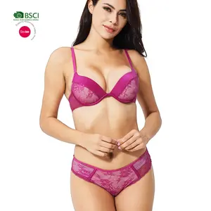 Ensemble de sous-vêtements pour femme, soutien-gorge, culotte, Push Up, Sexy, livraison directe depuis l'usine