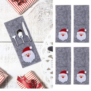 Cuchillo y tenedor de Navidad de fieltro de alta calidad de diseño Popular para uso en festivales domésticos - Product Image 4