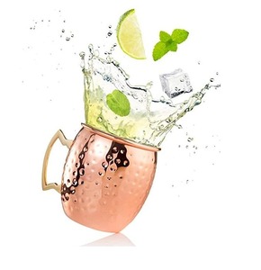 Taza de Cobre de Grado Alimenticio con Asa de Latón para Cócteles Moscow Mule y Bebidas Frías, Disponible para la Venta, de Proveedor Indio - Product Image 5
